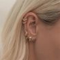 Daisy Meryl Huggie Hoop Earrings - Gold