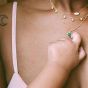 Daisy Green Aventurine Healing Necklace - Gold HN1001_GP