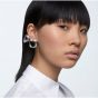 Swarovski Mesmera Single Square Cut Crystal Earring - White with Mixed Metal Finish-5600756