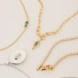 Ania Haie Teal Sparkle Emblem Chain Bracelet