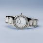 Bering Ladies White Ceramic and Stainless Steel Swarovski Set Watch 32430-754