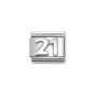 Nomination Classic Oxidised Silver Number 21 Charm 330101_57