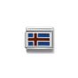 Nomination Classic Flag Charm - Enamel and Silver Iceland 330207/11