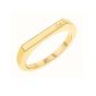 Calvin Klein Faceted Bar Family Ring - Gold Plated