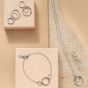 Clogau Ripples Double Hoop White Topaz Creole Earrings 3SRPP0214