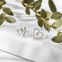 Clogau Tree of Life Small Heart Sterling Silver Stud Earrings. Item code 3STOL0704.