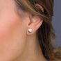 Kit Heath Miniature Sweet Heart Silver Stud Earrings 40032HP021