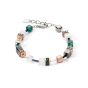 Coeur De Lion GeoCUBE Bracelet - Iconic Rose Gold White and Dark Green