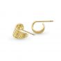 Kit Heath Blossom Eden Mini Wrapped Leaf Gold Stud Earrings