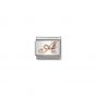 Nomination Rose Gold and Zirconia Classic Letter Charm - A