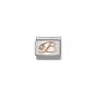 Nomination Rose Gold and Zirconia Classic Letter Charm - B