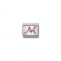 Nomination Rose Gold and Zirconia Classic Letter Charm - M