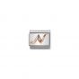 Nomination Rose Gold and Zirconia Classic Letter Charm - N