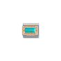 Nomination Classic Baguette Stone and Rose Gold Charm - Turquoise 430512_06