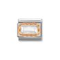 Nomination Classic Rose Faceted Baguette White Charm 430604_010