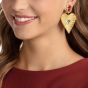 Swarovski Lucky Goddess Heart Clip Earrings, Multi-Coloured, Gold Plating 5464131