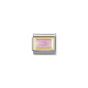 NOMINATION Composable Classic PLATES steel , enamel and 18k gold Pink glitter rectangle