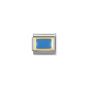 NOMINATION Composable Classic PLATES steel , enamel and 18k gold LIGHT BLUE Rectangle