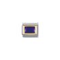 NOMINATION Composable Classic PLATES steel , enamel and 18k gold PURPLE rectangle