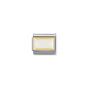 NOMINATION Composable Classic PLATES steel , enamel and 18k gold WHITE Rectangle