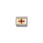 NOMINATION COMPOSABLE Classic EUROPE FLAG in stainless steel with enamel and 18k gold ENGLAND