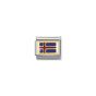 NOMINATION COMPOSABLE Classic EUROPE FLAG in stainless steel with enamel and 18k gold ICELAND