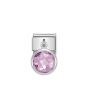 NOMINATION Composable Classic CHARMS stainless steel , silver 925 and stones PINK