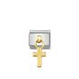 NOMINATION Composable Classic CHARMS and steel and 18k gold Cross