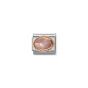 NOMINATION Composable Classic RICH SETTING STONE in steel and 375 gold Apricot chalcedony