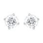 Swarovski Attract Crystal Pearl Stud Earrings - White with Rhodium Plating