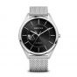 Bering Men's Automatic Watch - Brushed and Polished Silver with Black