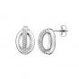 Calvin Klein Statement Stainless Steel and Crystal Stud Earrings