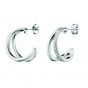 Calvin Klein Outline Hoop Earrings - Stainless Steel and Crystal