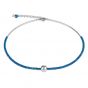 Coeur De Lion Hematite Blue and Stainless Steel Necklace