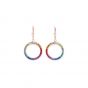 Coeur De Lion Rose Gold & Rainbow Pierced Earrings 4957201500