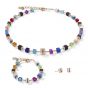 Coeur De Lion GeoCUBE Necklace - Crystal and Multicolour Onyx 4980101500