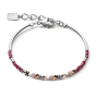 Coeur De Lion Bracelet - Pink and Red with Silver-Grey 5032300300