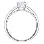 Swarovski Attract Round Ring, Crystal Shoulders - White with Rhodium Plating