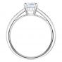 Swarovski Attract Round Ring, Crystal Shoulders - White with Rhodium Plating