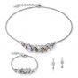 Coeur De Lion GeoCUBE Cluster Necklace - Silver and Rose 5037101723