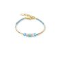 Coeur De Lion Cube Story Minimalistic Bracelet - Gold Turquoise - 5042300600