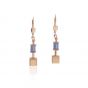 Coeur De Lion GeoCUBE Earrings - Rose and Blue 5052200700