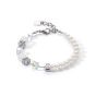 Coeur De Lion GeoCUBE Precious Fusion Pearls Bracelet - Silver and White 5086301400