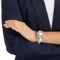 Swarovski Crystalline Oval Leather Strap Watch, White & Silver 5158548