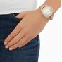Swarovski Crystalline Oval Leather Strap Watch, Gold 5158972