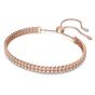 Swarovski Subtle Bracelet, White, Rose Gold Plating 5224182