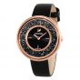 Swarovski Crystalline Pure Watch, Leather, Black & Rose 5275043