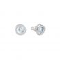 Swarovski Generation Pierced Earrings, Teal/Rhodium