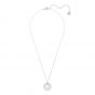 Swarovski Circle Pendant, White, Rhodium Plating 5290187