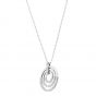 Swarovski Circle Pendant, White, Rhodium Plating 5290187